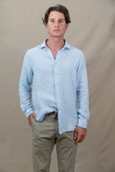 LIGHT BLUE SPORT LINEN SHIRT