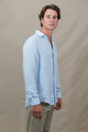 LIGHT BLUE SPORT LINEN SHIRT