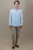 LIGHT BLUE SPORT LINEN SHIRT