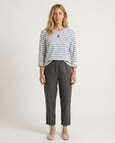 OFFWHITE/ROYAL BLUE BONJOUR MADEMOISELLE  BUGGIE SWEATSHIRT