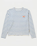 OFFWHITE/ROYAL BLUE BONJOUR MADEMOISELLE  BUGGIE SWEATSHIRT