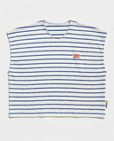 OFFWHITE/ROYAL BLUE BONJOUR MADEMOISELLE SINGLET BUGGIE T-SHIRT