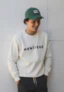 OFFWHITE/NAVY MONSIEUR SWEATSHIRT