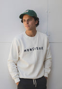 OFFWHITE/NAVY MONSIEUR SWEATSHIRT