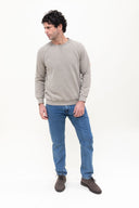 KHAKI WAFFLE SWEATSHIRT