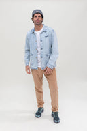 DENIM MONSIEUR BLEACHED WORKER JACKET