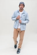 DENIM MONSIEUR BLEACHED WORKER JACKET