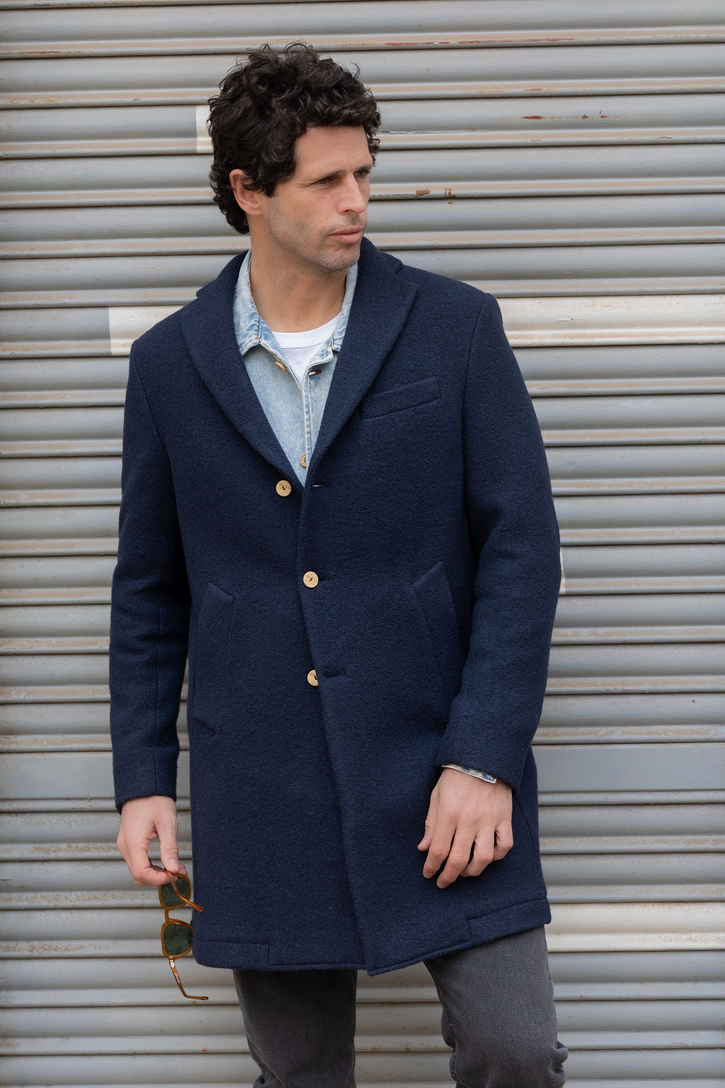 NAVY COAT – SAM NEWMAN CLOTHING