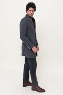 GREY CHECKED COAT