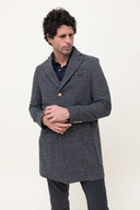 GREY CHECKED COAT