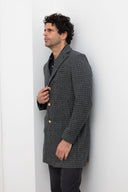GREY CHECKED COAT