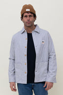 BLUE STRIPES PATCH WORKER JACKET