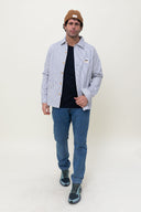 BLUE STRIPES PATCH WORKER JACKET
