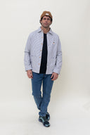 BLUE STRIPES PATCH WORKER JACKET