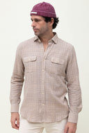 CHECKED TWILL SPORT SHIRT