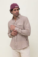 CHECKED TWILL SPORT SHIRT