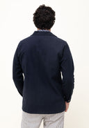 NAVY CHAMOIS OVERSHIRT
