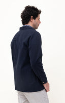 NAVY CHAMOIS OVERSHIRT