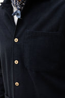 NAVY CHAMOIS OVERSHIRT