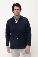 NAVY CHAMOIS OVERSHIRT