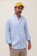 LIGHT BLUE STRIPES MAO SHIRT