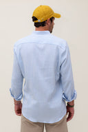 LIGHT BLUE STRIPES MAO SHIRT