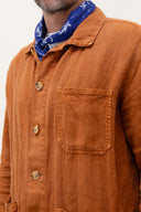 RUST LINEN WORKER JACKET