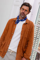 RUST LINEN WORKER JACKET