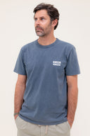 WASHED NAVY BONSOIR MONSIEUR T-SHIRT