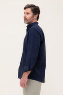 NAVY MAO SHIRT