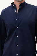 NAVY MAO SHIRT
