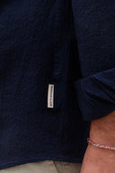 NAVY MAO SHIRT