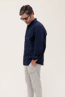 NAVY MAO SHIRT