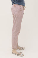 OFFWHITE/BURGUNDY STRIPES JOGGER LONG