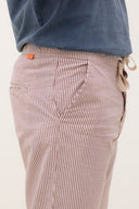 OFFWHITE/BURGUNDY STRIPES JOGGER LONG