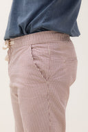 OFFWHITE/BURGUNDY STRIPES JOGGER LONG