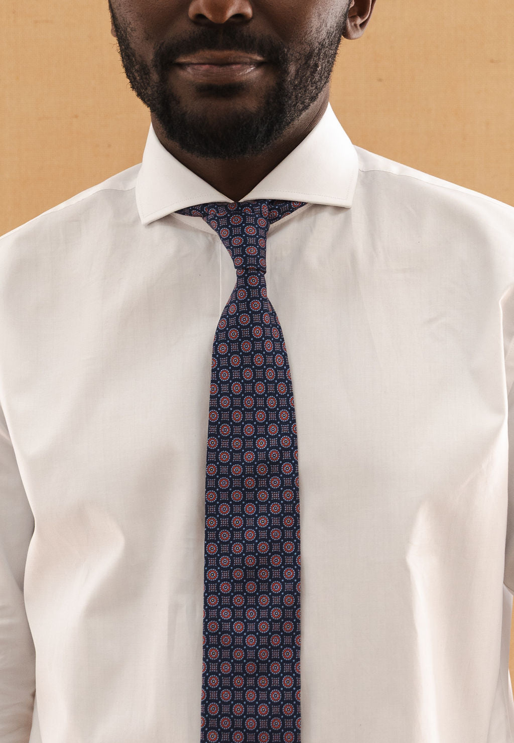 NAVY SILK TWILL TIE