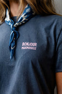 WASHED NAVY BONJOUR MADEMOISELLE REGULAR FEM T-SHIRT