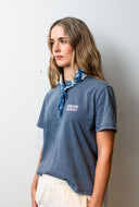 WASHED NAVY BONJOUR MADEMOISELLE REGULAR FEM T-SHIRT