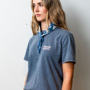 WASHED NAVY BONJOUR MADEMOISELLE REGULAR FEM T-SHIRT