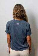 WASHED NAVY BONJOUR MADEMOISELLE REGULAR FEM T-SHIRT