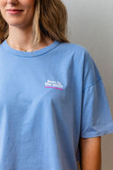 TWILIGHT BLUE PINK BORN IN THE SOUTH CROPPED  FEM T-SHIRT