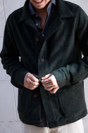 DARK GREEN SHETLAND WOOL JACKET