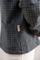 GREY/NAVY SHETLAND WOOL JACKET