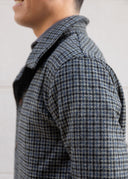 GREY/NAVY SHETLAND WOOL JACKET