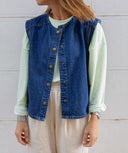 MIDDLE BLUE DENIM VEST