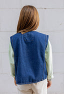 MIDDLE BLUE DENIM VEST