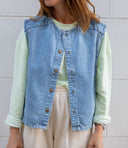 WASHED DENIM VEST