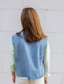 WASHED DENIM VEST