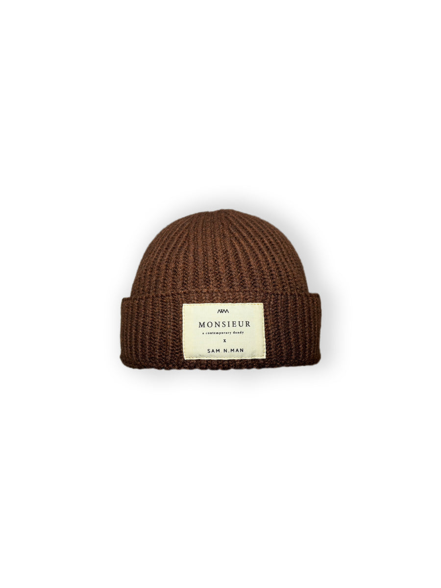 BROWN MONSIEUR WOOLEN BEANIE – SAM NEWMAN CLOTHING
